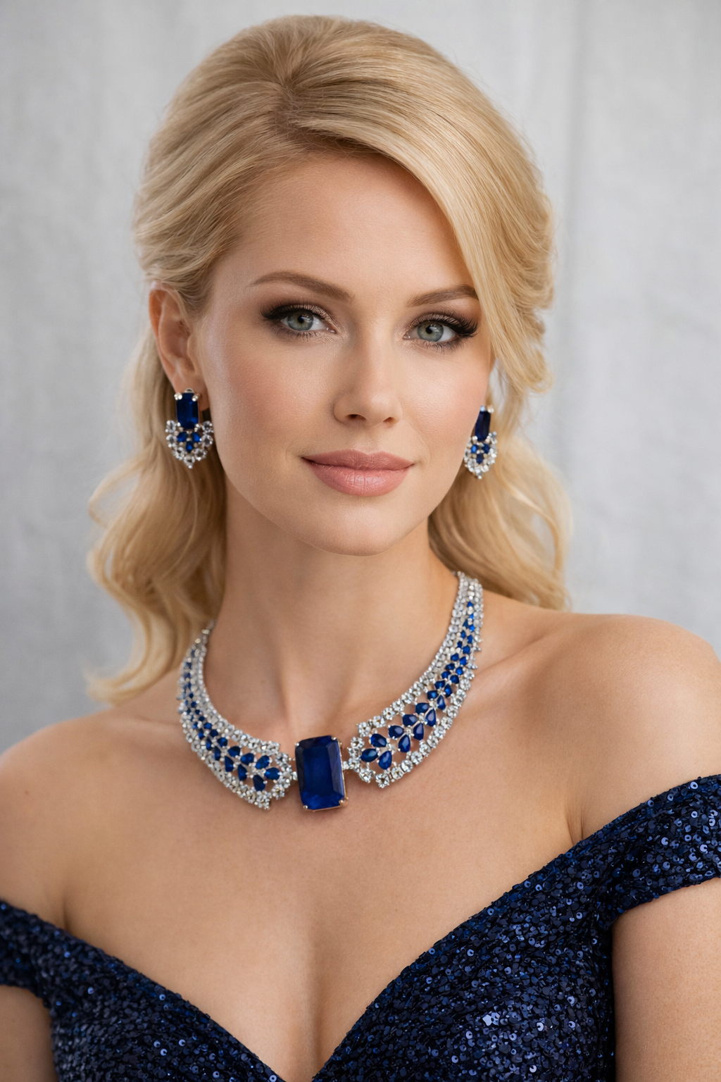 Swarovski style full coverage necklace