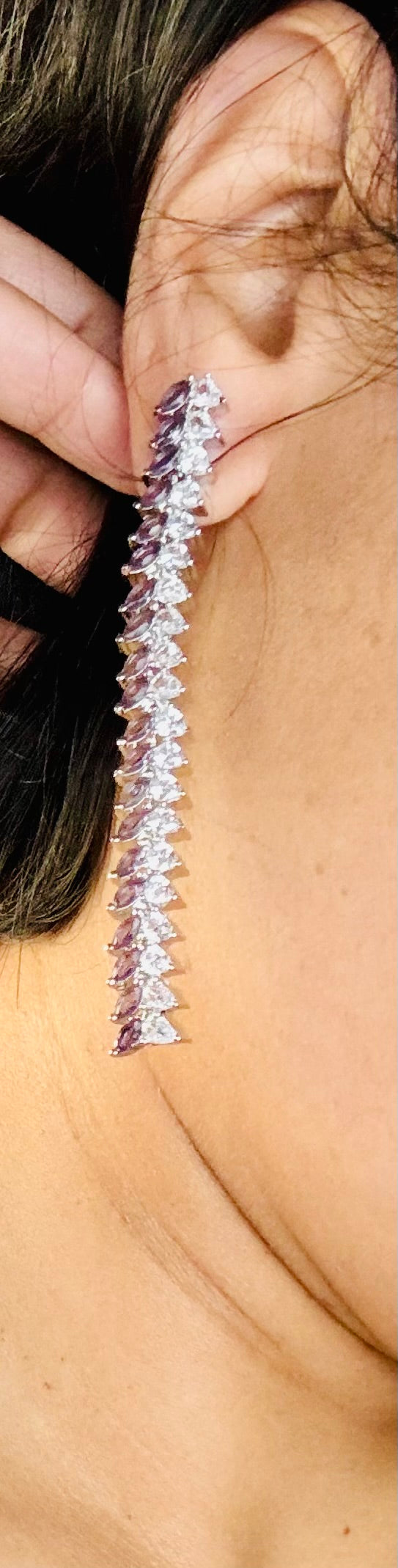3”inch long partywear Earrings