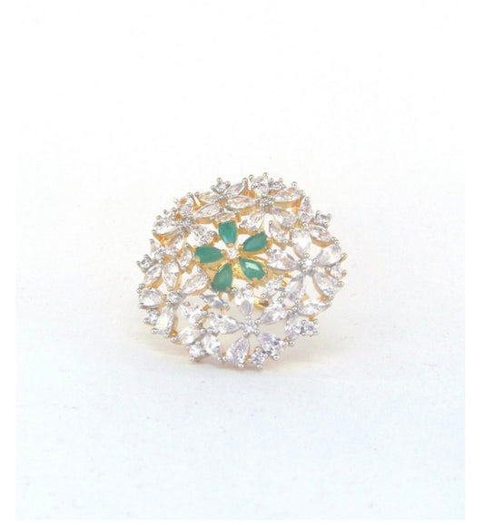Cubic Zirconia Adjustable Finger Ring